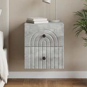Stenski nočni omarici Betonsko siva 33 x 34,5 x 40 cm