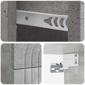 Nástěnný noční stolek 2 pcs Betonově šedá 33 x 34,5 x 40 cm - obrázek 10