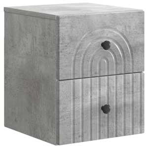 Nástěnný noční stolek 2 pcs Betonově šedá 33 x 34,5 x 40 cm - obrázek 5