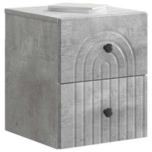 Nástěnný noční stolek 2 pcs Betonově šedá 33 x 34,5 x 40 cm - obrázek 3
