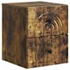 vidaXL Seinale kinnitatav &ouml;&ouml;tis Suitsutatud tamm 33 x 34,5 x 40 cm