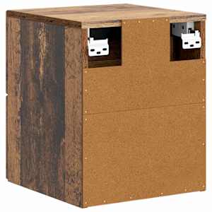 Nástěnný noční stolek 2 pcs Staré dřevo 33 x 34,5 x 40 cm - obrázek 9