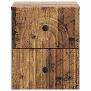 Nástěnný noční stolek 2 pcs Staré dřevo 33 x 34,5 x 40 cm - obrázek 7