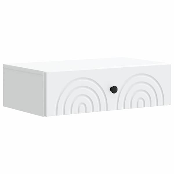vidaXL Seinale kinnitatav k&uuml;lglaud Valge 59 x 34,5 x 17 cm Tehispuit