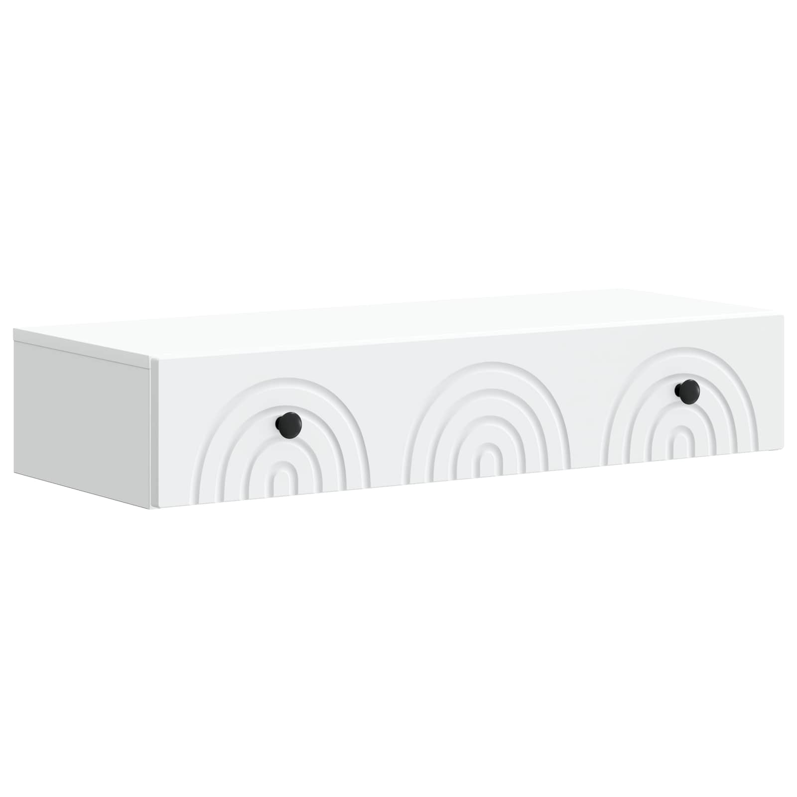 vidaXL Masă laterală montată pe perete Alb 87,5 x 34,5 x 17 cm