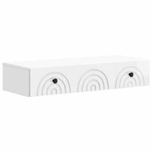 Nástěnný boční stůl Bílá s vysokým leskem 87,5 x 34,5 x 17 cm - obrázek 2