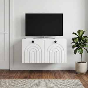 Nástěnná TV skříň Bílá 59,5 x 41 x 30 cm Kompozitní dřevo - obrázek 4
