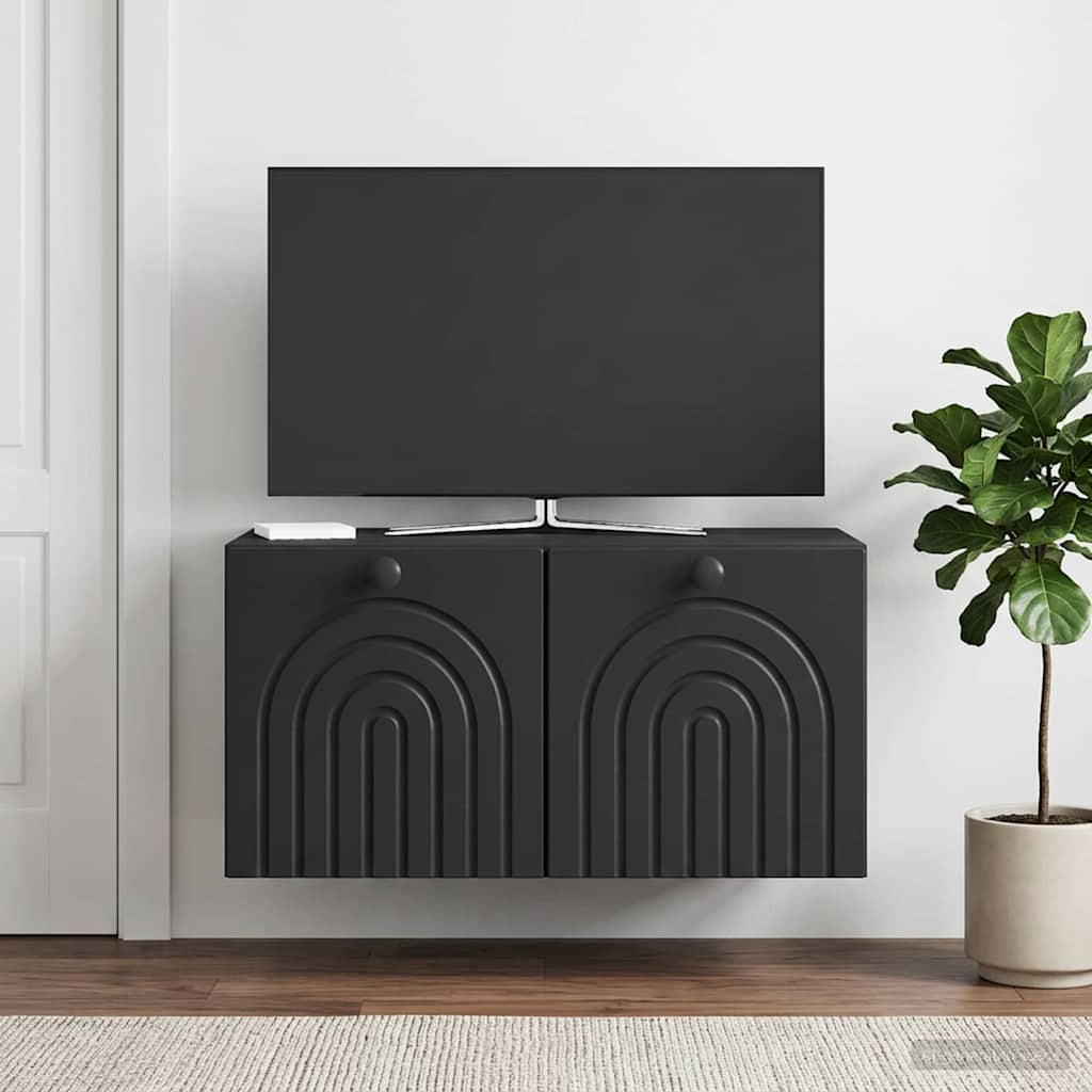 Seinälle asennettava TV-kaappi Musta 59,5 x 41 x 30 cm