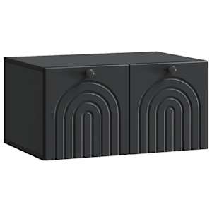 Nástěnná TV skříň Černá 59,5 x 41 x 30 cm Kompozitní dřevo - obrázek 2