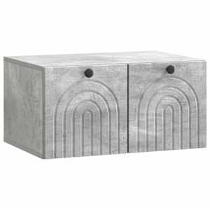 vidaXL Rippuv TV kapp Betoonhall 59,5 x 41 x 30 cm Tehispuit