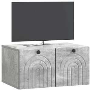Nástěnná TV skříň Nástěnný Betonově šedá 59,5 x 41 x 30 cm - obrázek 3