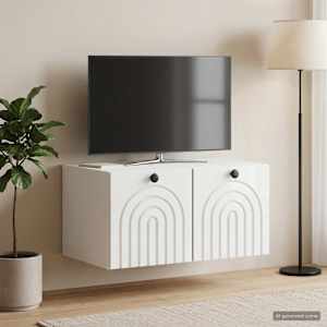Nástěnná TV skříň Bílá s vysokým leskem 59,5 x 41 x 30 cm - obrázek 1