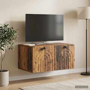 Nástěnná TV skříň Nástěnný Staré dřevo 59,5 x 41 x 30 cm - obrázek 4