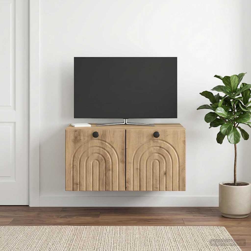 Seinälle asennettava TV-kaappi Artisaanitammi 59,5 x 41 x 30 cm - Image 4