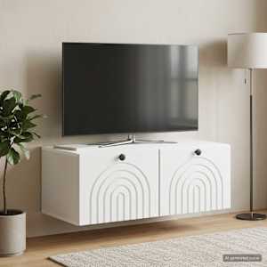 Nástěnná TV skříň Bílá 78,5 x 41 x 30 cm Kompozitní dřevo - obrázek 4