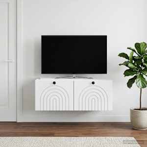 Nástěnná TV skříň Bílá 78,5 x 41 x 30 cm Kompozitní dřevo - obrázek 1
