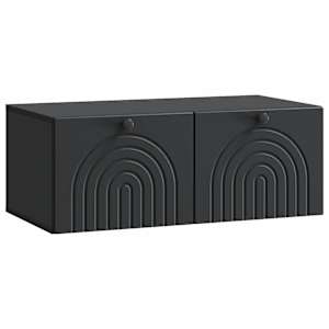 Nástěnná TV skříň Černá 78,5 x 41 x 30 cm Kompozitní dřevo - obrázek 2