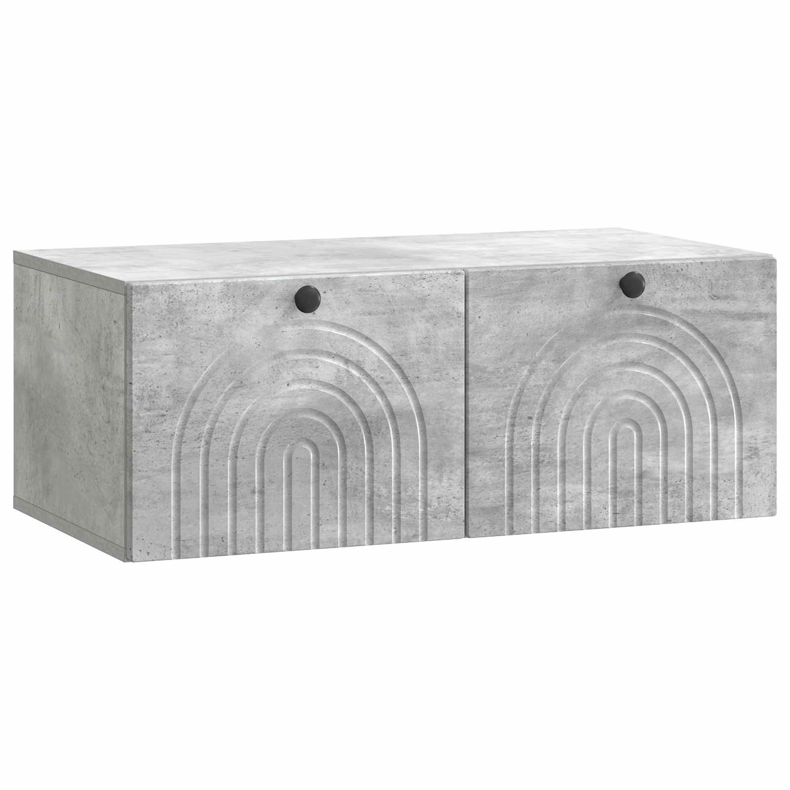 vidaXL Oglindă TV montată pe perete Gri Beton 78,5 x 41 x 30 cm