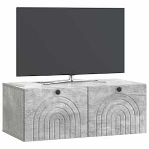 Nástěnná TV skříň Nástěnný Betonově šedá 78,5 x 41 x 30 cm - obrázek 3