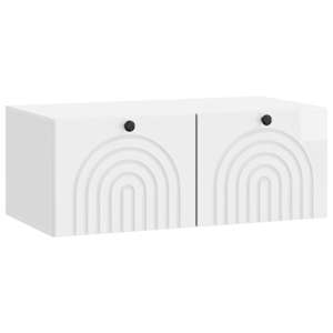 Nástěnná TV skříň Bílá s vysokým leskem 78,5 x 41 x 30 cm - obrázek 2