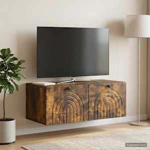 Nástěnná TV skříň Nástěnný Kouřový dub 78,5 x 41 x 30 cm - obrázek 4