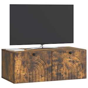 Nástěnná TV skříň Nástěnný Kouřový dub 78,5 x 41 x 30 cm - obrázek 3