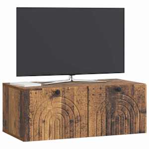 Nástěnná TV skříň Nástěnný Staré dřevo 78,5 x 41 x 30 cm - obrázek 3