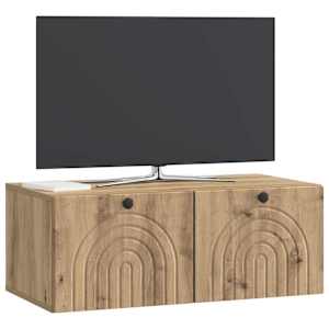 Nástěnná TV skříň 78,5 x 41 x 30 cm Dub artisan - obrázek 3