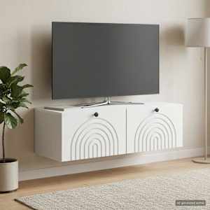 Nástěnná TV skříň Bílá 99 x 41 x 30 cm Kompozitní dřevo - obrázek 4