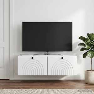 Nástěnná TV skříň Bílá 99 x 41 x 30 cm Kompozitní dřevo - obrázek 1