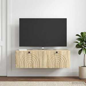 Nástěnná TV skříň Dub sonoma 98 x 41 x 30 cm Kompozitní dřevo - obrázek 4