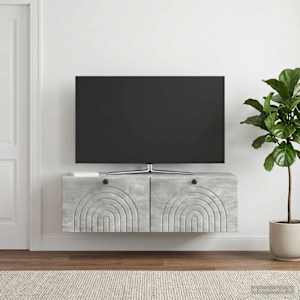 Nástěnná TV skříň Nástěnný Betonově šedá 99 x 41 x 30 cm - obrázek 1