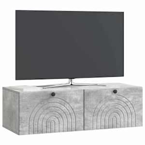 Nástěnná TV skříň Nástěnný Betonově šedá 99 x 41 x 30 cm - obrázek 3