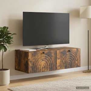 Nástěnná TV skříň Kouřový dub 99 x 41 x 30 cm Kompozitní dřevo - obrázek 1