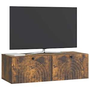 Nástěnná TV skříň Kouřový dub 99 x 41 x 30 cm Kompozitní dřevo - obrázek 3