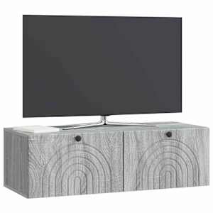 Nástěnná TV skříň Šedá sonoma 99 x 41 x 30 cm Kompozitní dřevo - obrázek 3