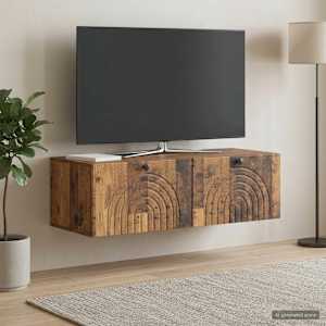 Nástěnná TV skříň Staré dřevo 99 x 41 x 30 cm Kompozitní dřevo - obrázek 1