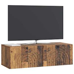 Nástěnná TV skříň Staré dřevo 99 x 41 x 30 cm Kompozitní dřevo - obrázek 3