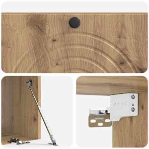 Nástěnná TV skříň 99 x 41 x 30 cm Dub artisan Kompozitní dřevo - obrázek 9