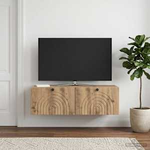 Nástěnná TV skříň 99 x 41 x 30 cm Dub artisan Kompozitní dřevo - obrázek 1