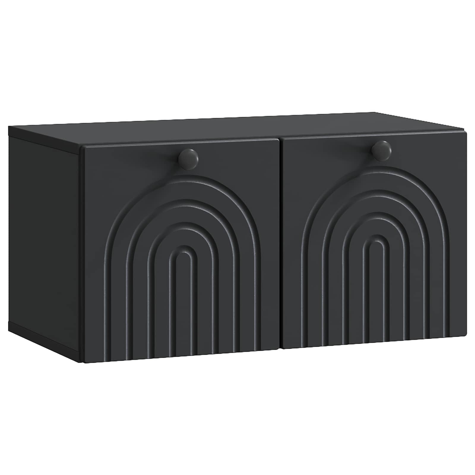 vidaXL Oglindă TV montată pe perete Pe perete Negru 59,5 x 31 x 30 cm