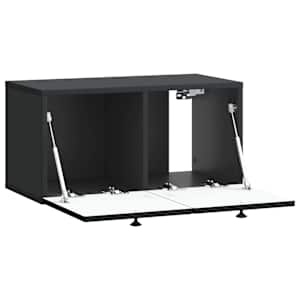 Nástěnná TV skříň Černá 59,5 x 31 x 30 cm Kompozitní dřevo - obrázek 3