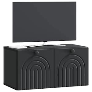 Nástěnná TV skříň Černá 59,5 x 31 x 30 cm Kompozitní dřevo - obrázek 2