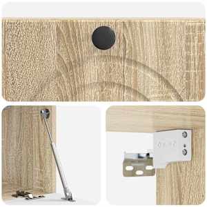 Nástěnná TV skříň Dub sonoma 59,5 x 31 x 30 cm Kompozitní dřevo - obrázek 7