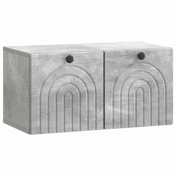 vidaXL Rippuv TV kapp Betoonhall 59,5 x 31 x 30 cm Tehispuit