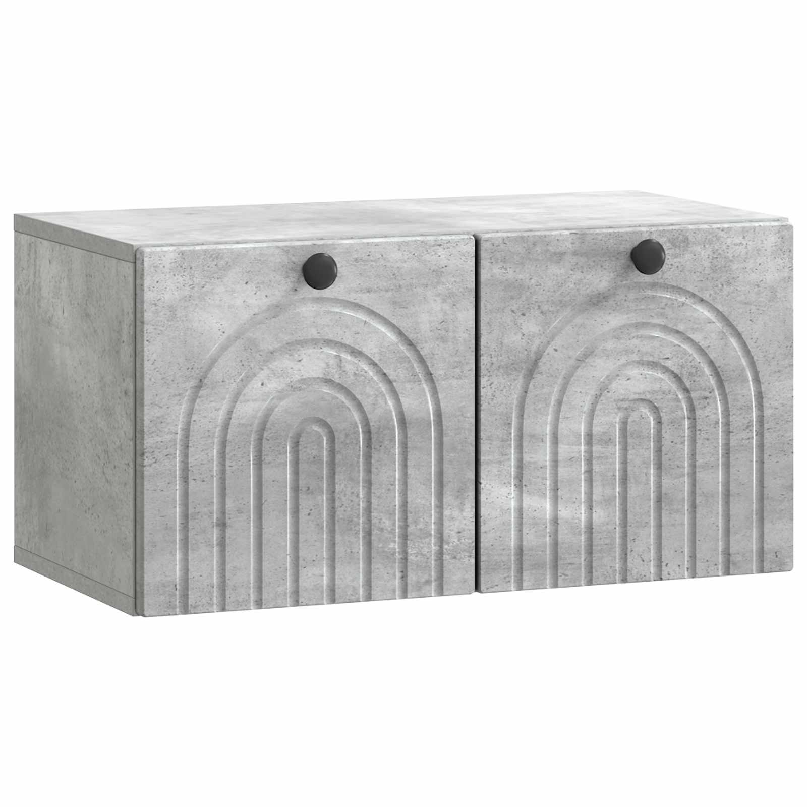 vidaXL Oglindă TV montată pe perete Gri Beton 59,5 x 31 x 30 cm