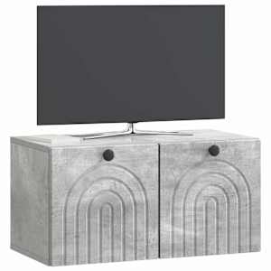 Nástěnná TV skříň Nástěnný Betonově šedá 59,5 x 31 x 30 cm - obrázek 2