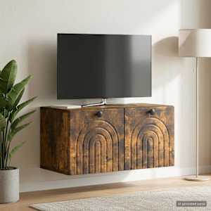 Nástěnná TV skříň Nástěnný Kouřový dub 59,5 x 31 x 30 cm - obrázek 4