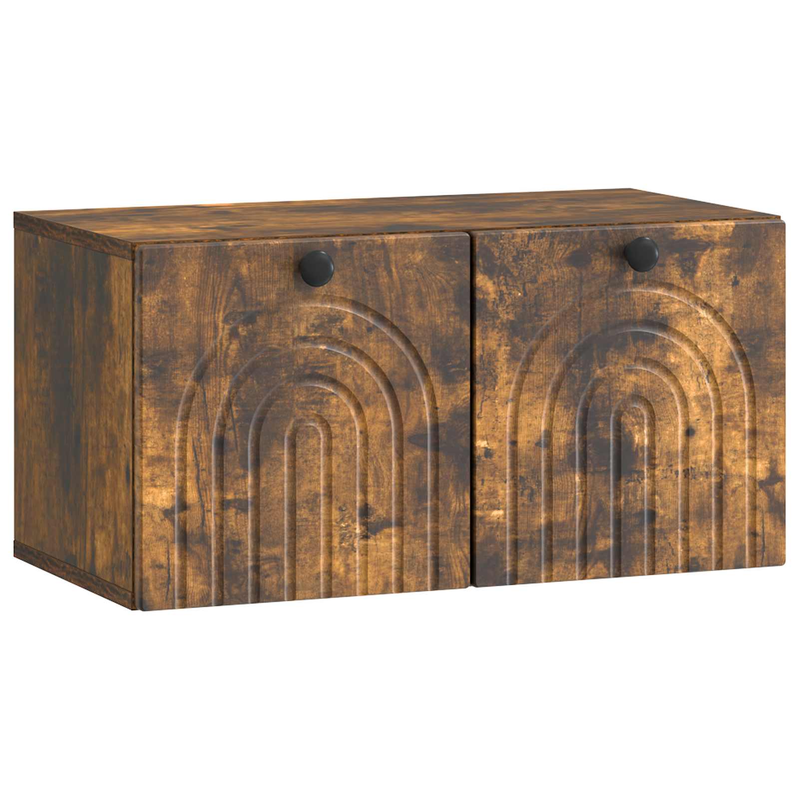 vidaXL Oglindă TV montată pe perete Stejar fumuriu 59,5 x 31 x 30 cm