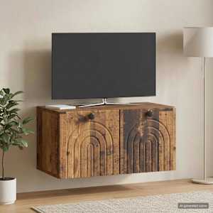 Nástěnná TV skříň Nástěnný Staré dřevo 59,5 x 31 x 30 cm - obrázek 4
